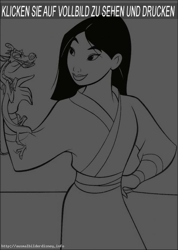 Ausmalbilder Disney Mulan-12