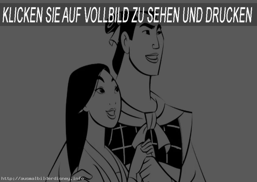 Ausmalbilder Disney Mulan-16