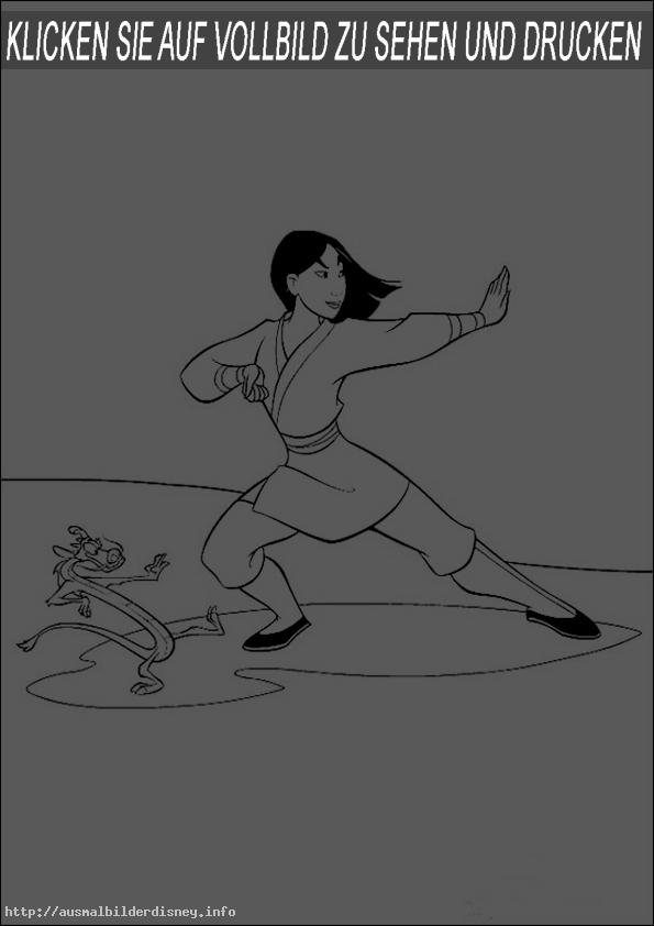 Ausmalbilder Disney Mulan-6